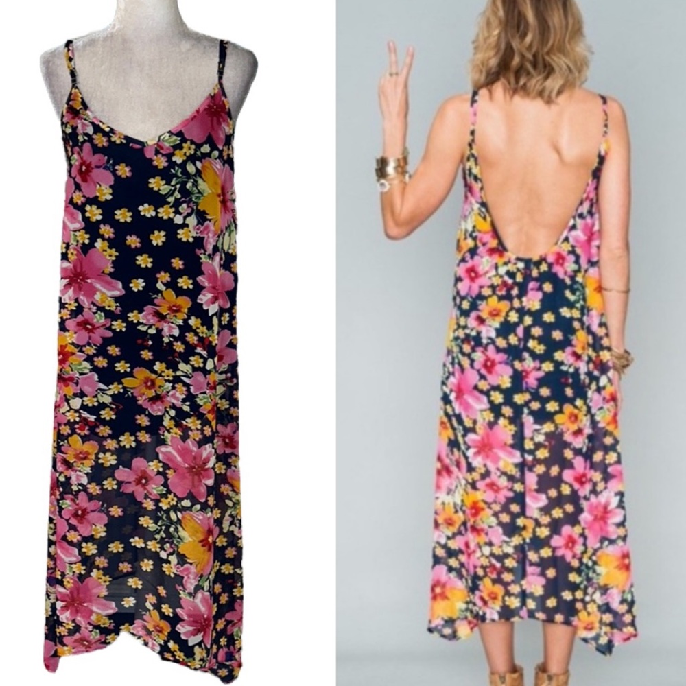 Show Me Your Mumu Hey You Back in Dream of Daisies Floral Chiffon Midi Dress - S